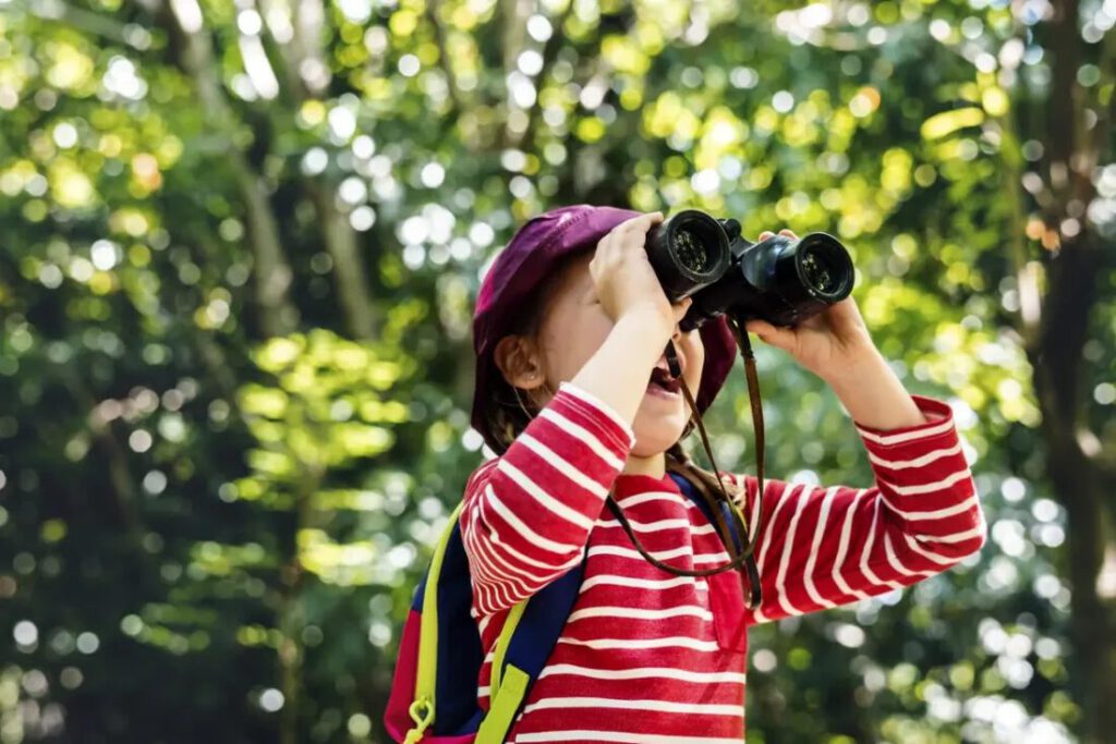 Background Image Child Binoculars